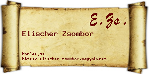 Elischer Zsombor névjegykártya