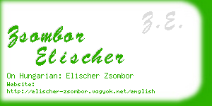 zsombor elischer business card